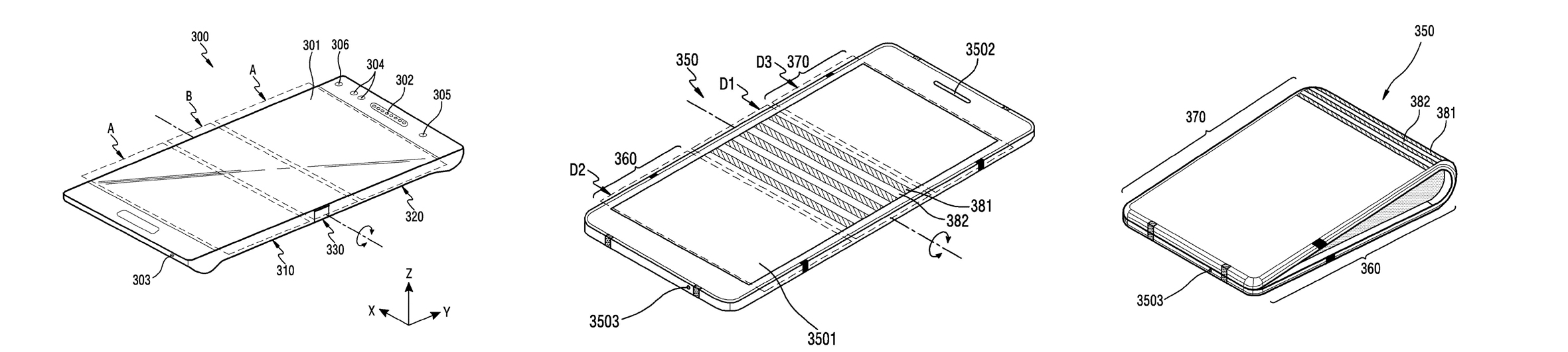 Samsung foldable device WO2017135651