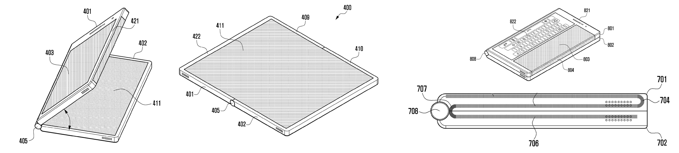 Samsung foldable device with flexible screen WO2017126886